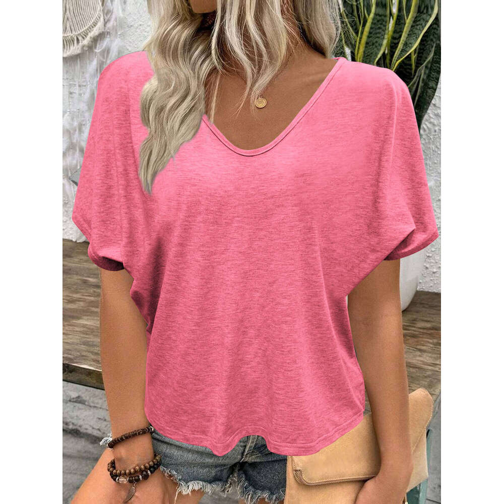 Best Saller Half Sleeve Retro Harajuku Print Vintage Summer Printing Short Sleeve Long-sleeved Skinny Base Backless Graphic T Shirts Stretch Casual Un