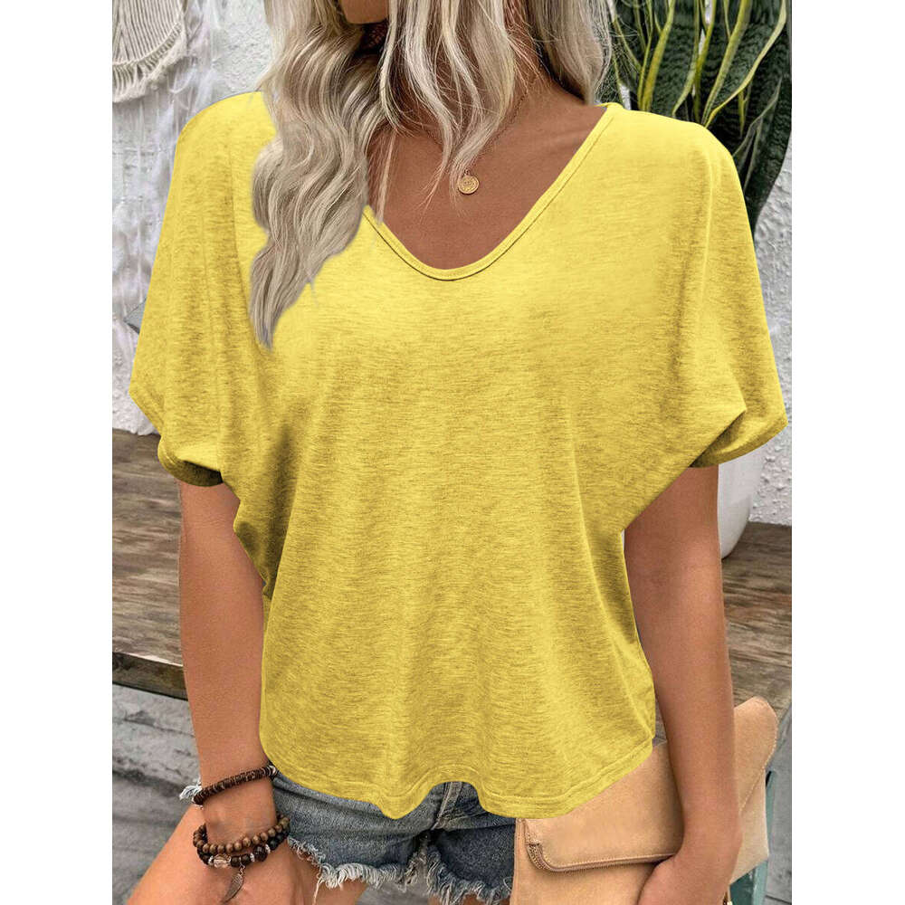 Best Saller Half Sleeve Retro Harajuku Print Vintage Summer Printing Short Sleeve Long-sleeved Skinny Base Backless Graphic T Shirts Stretch Casual Un