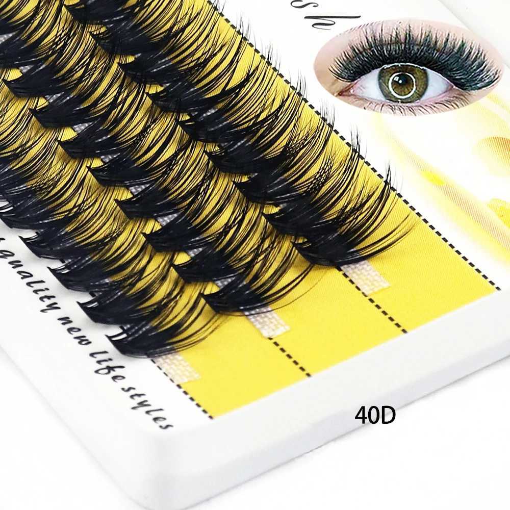 40D mink cluster eyelashes 60 clusters/1Box natural eyelash extension 3D Russian personal eyelash makeup tool wholesale eyelashes W240803