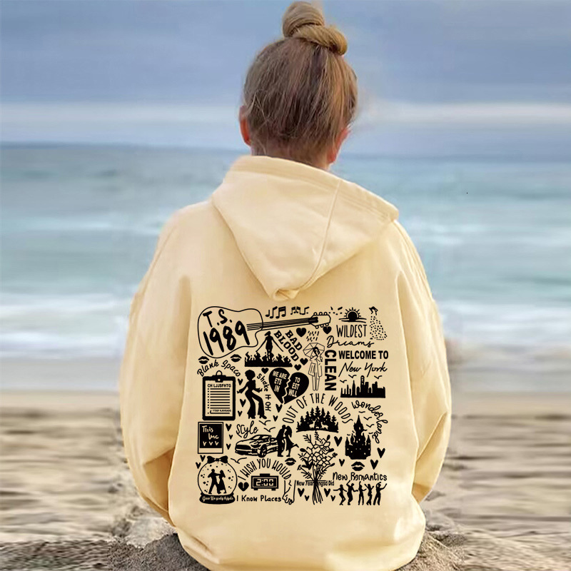 Autumn and winter new letter fashion printed back collar with fleece Versatile hooded sweatshirt for women