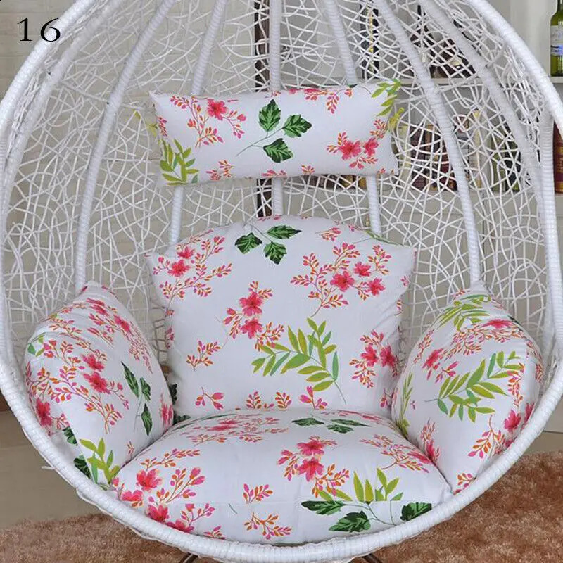 Hanging Swing Egg Chair Cushion Cover Patio Large Round Papasan Pad Detachable Garden Lounger Cushion Cover No Filling 240802