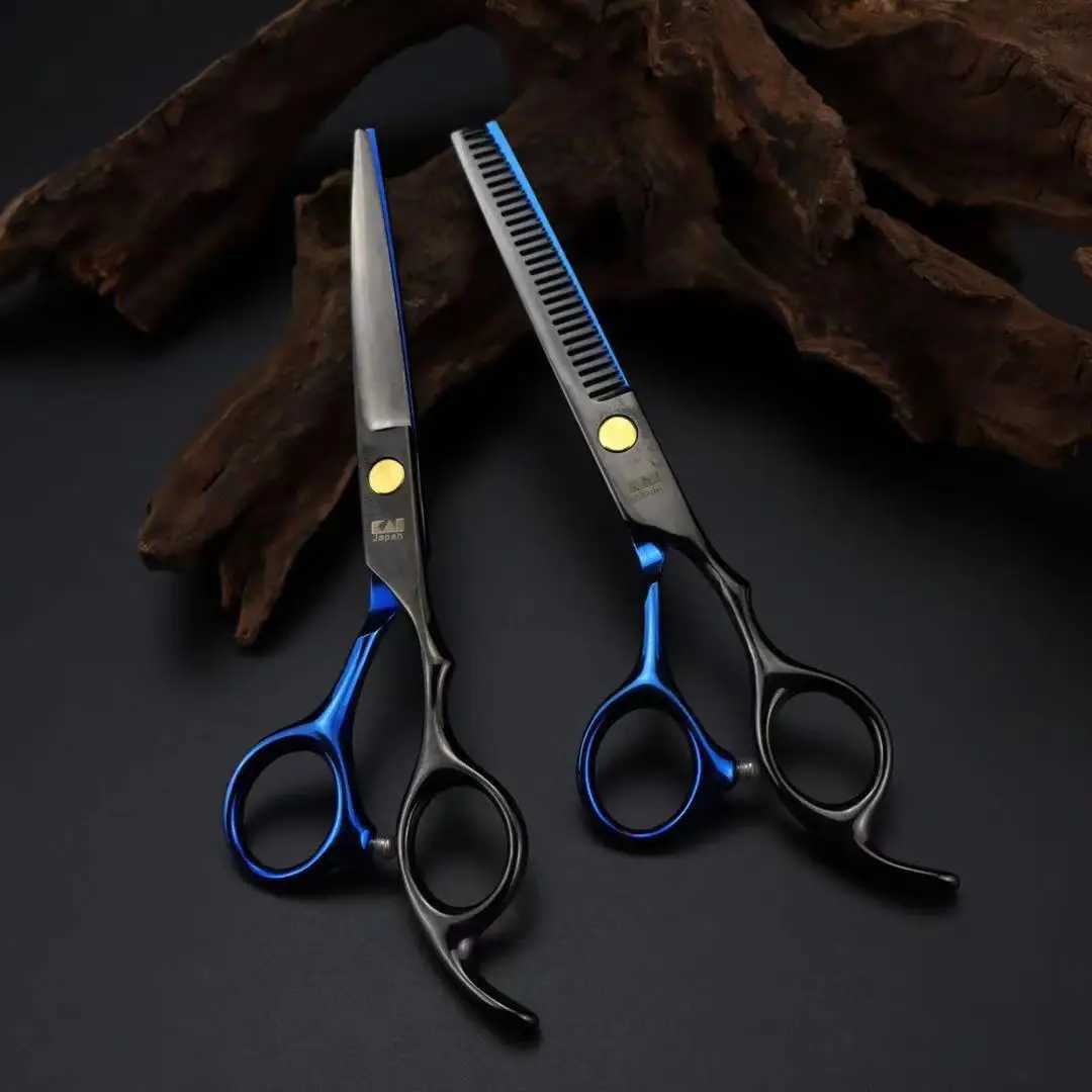 Kasho Professional 6 inch Hiar Scissors Salon Barber Scissors Hairdressing Shears Hair Cutting Thinning Styling ToolM240801
