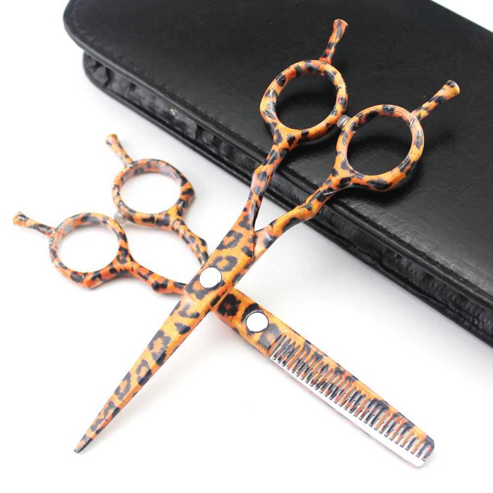 New Arrival Professional JP 440C Steel 5.5-inch Leopard Ceramic Barber Z241213