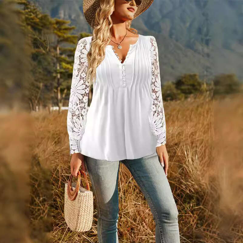 Best Saller Half Sleeve Summer Hollow Out Slim Top Female Summer Printing Short Sleeve Streetwear Clothes Collar Blouse Womens Street Activity Crop To
