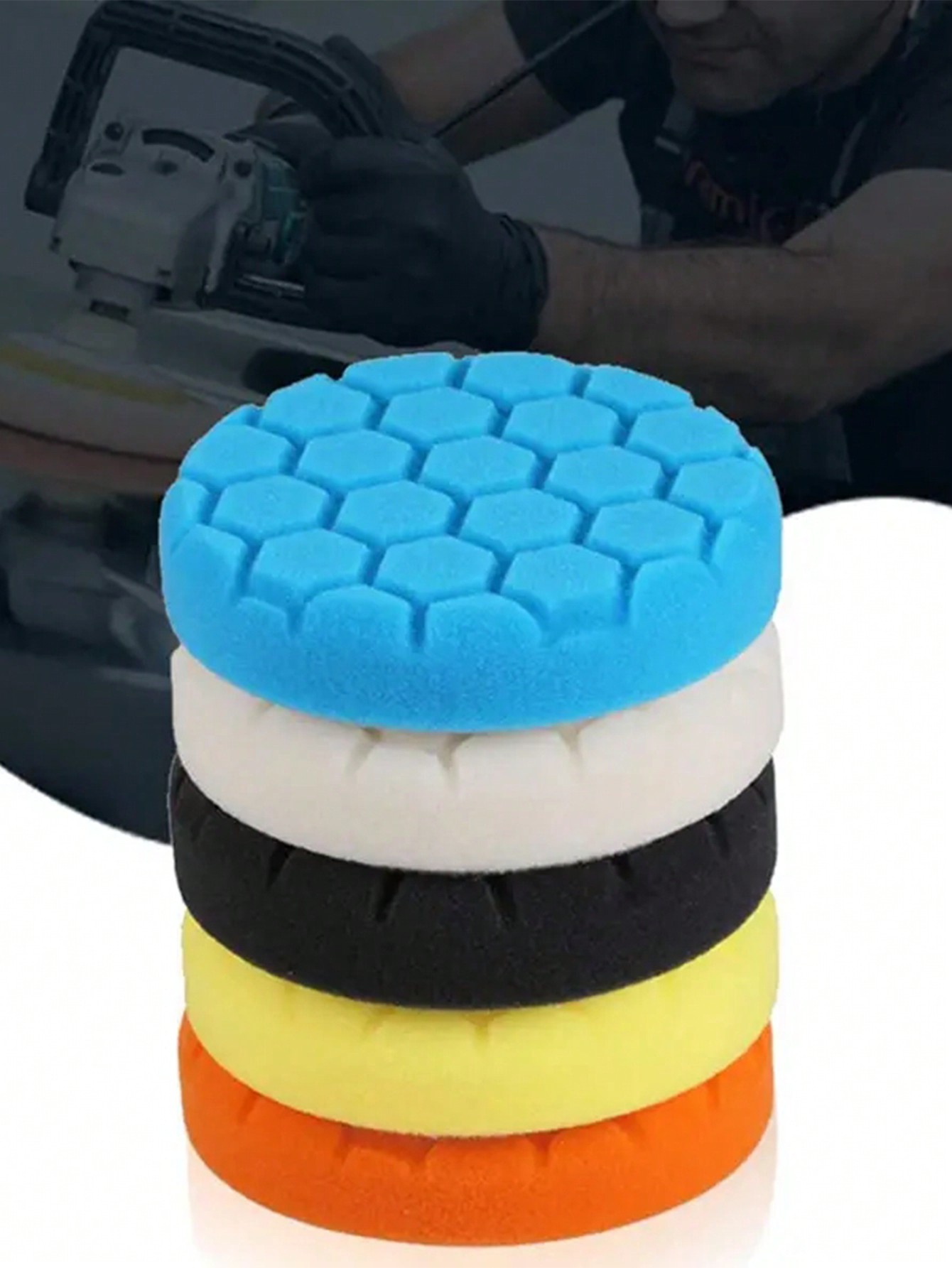 Polishing sponge disc 4 "-6" 5-piece waxing disc polishing pad Sponge polishing disc