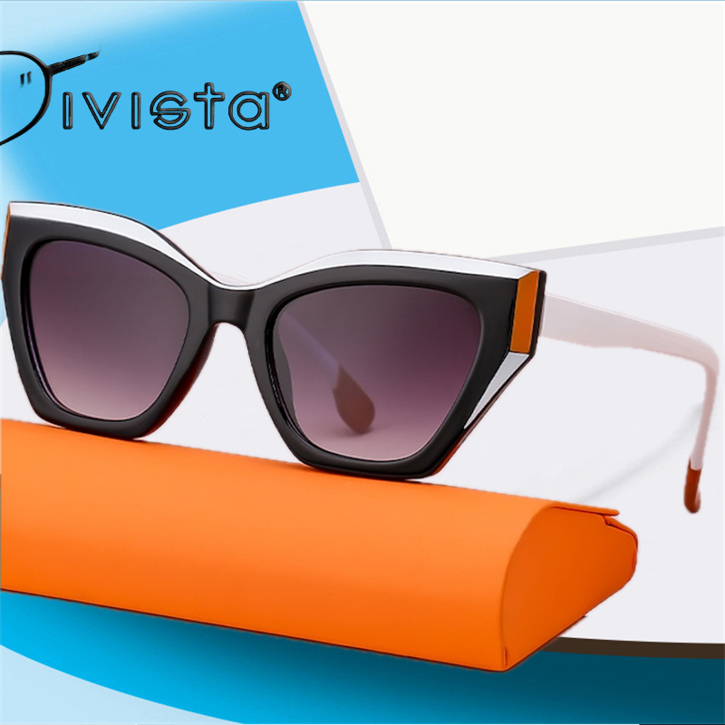 Cat Eye Sunglasses Women Butterfly Steampunk Oversized Cyberpunk Futuristic Brand Designer Sun Glasses Men Lady Fashion Cool Personalized S116 IVISTA