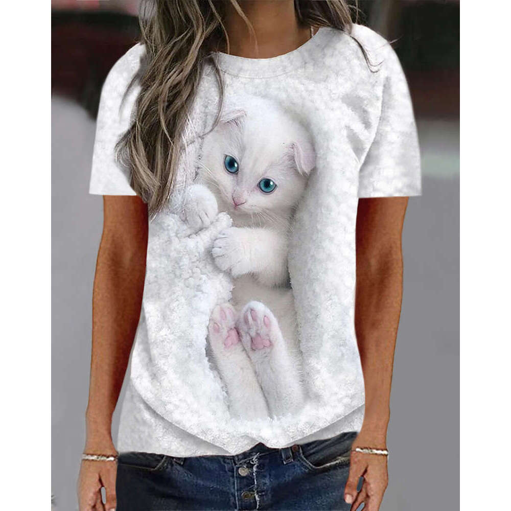 Half Sleeve Female Hollow Out Slim Top Female Summer Printing Short Sleeve Quick Drying O Neck Lace Collar Blouse Graphic T Shirts Street Activity Cro