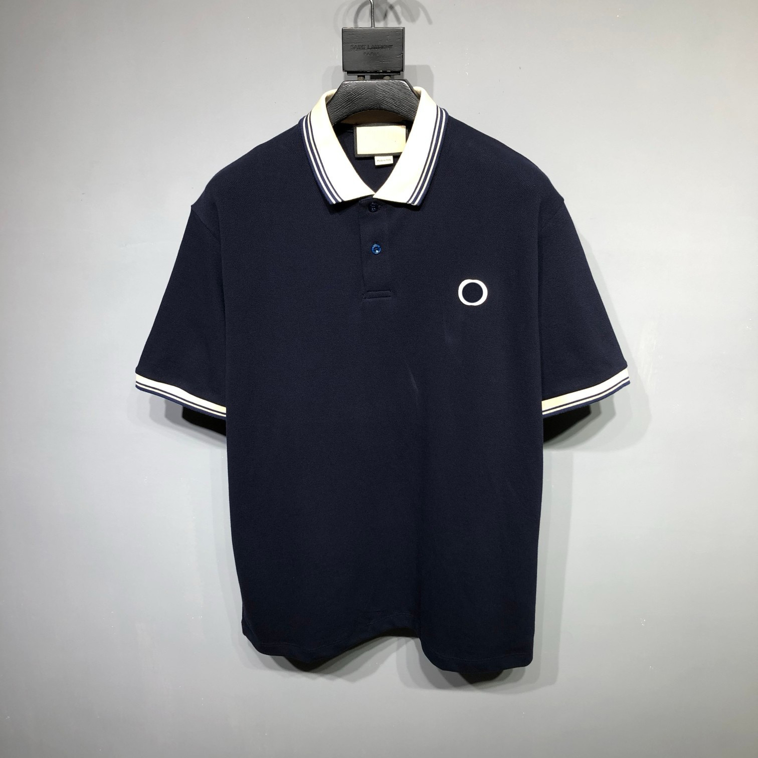 Men's Plus Tees & Polos Round neck embroidered and printed polar style summer wear with street pure cotton 22x75