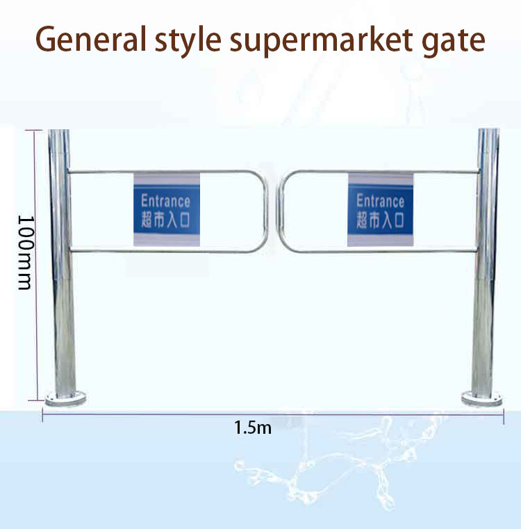 Luxury Supermarket non-exit one-way door stainless steel in and out of the mouth only into the swing gate prohibited