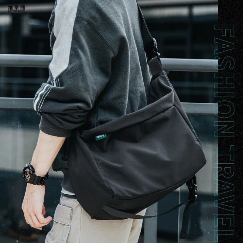 Japanese shoulder bag trend casual crossbody bag male student messenger bag large capacity diagonal backpack male bag 240802