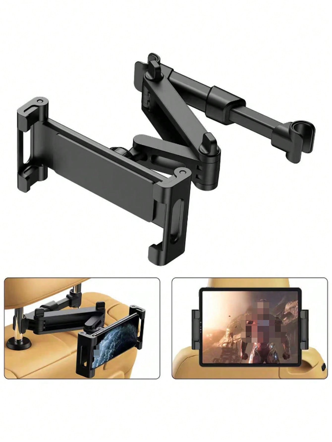 Car flat bracket Car rear retractable phone bracket