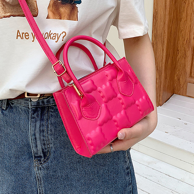Fashion Biscuit Embossing Crossbody Bags For Women PU Travel Ladies Flat Shoulder Female Handbag Brand Designer Bags