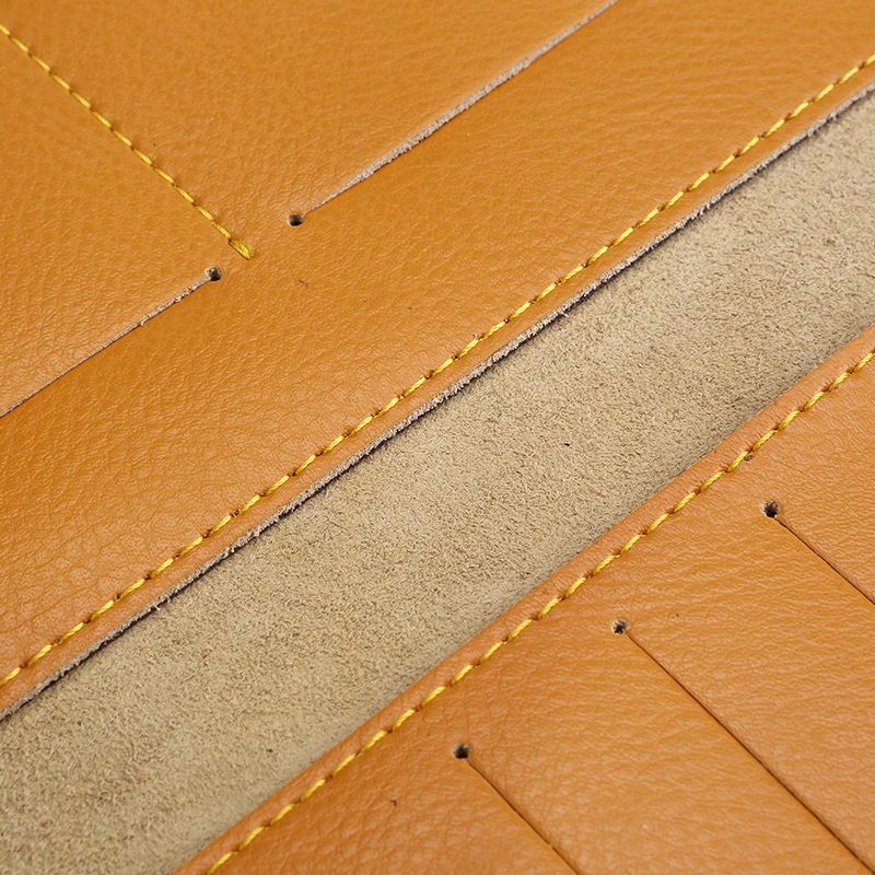 Cow Split Leather Men Long Wallet Women Long Purse Male Slim Money Bag Female Credit Card Holder Thin Two Fold Clutch For Ladies