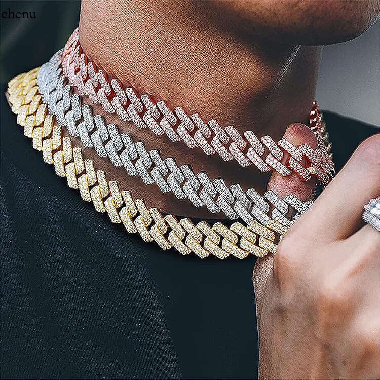 Factory Price Iced Out Chains Sier S Sterling 8mm 10mm 12mm VVS1 Moissanite Cuban Link Chain Necklace Women And Men