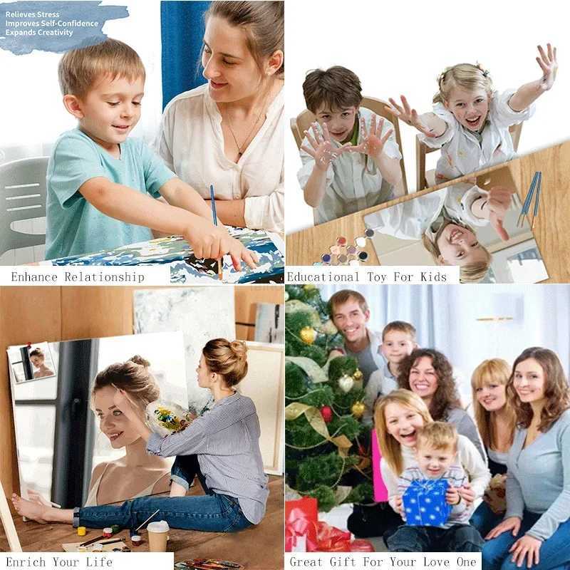 Frame DIY Painting By Numbers Abstract Landscape 60x75cm Modern Paint By Numbers For Home Wall Art Picture GiftXJ240803