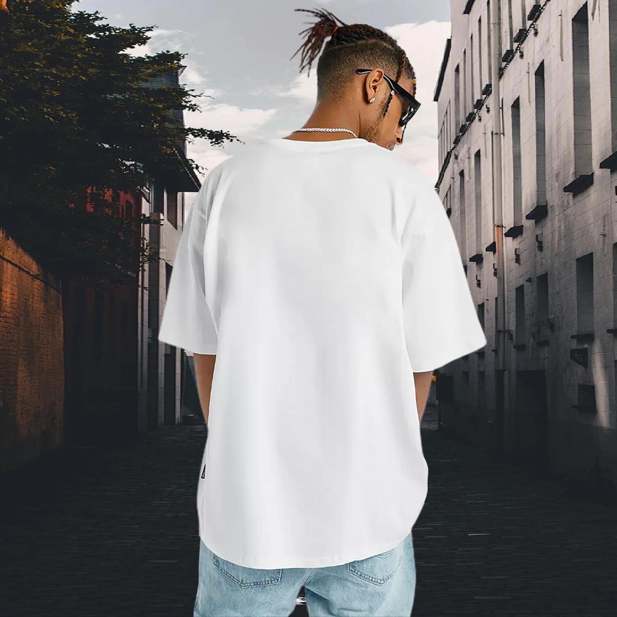 Fashion Men T Shirts 100% Cotton 230g mushroom Street Wear Polos O-Neck Short Sleeve Popular Couples T Shirts Black White