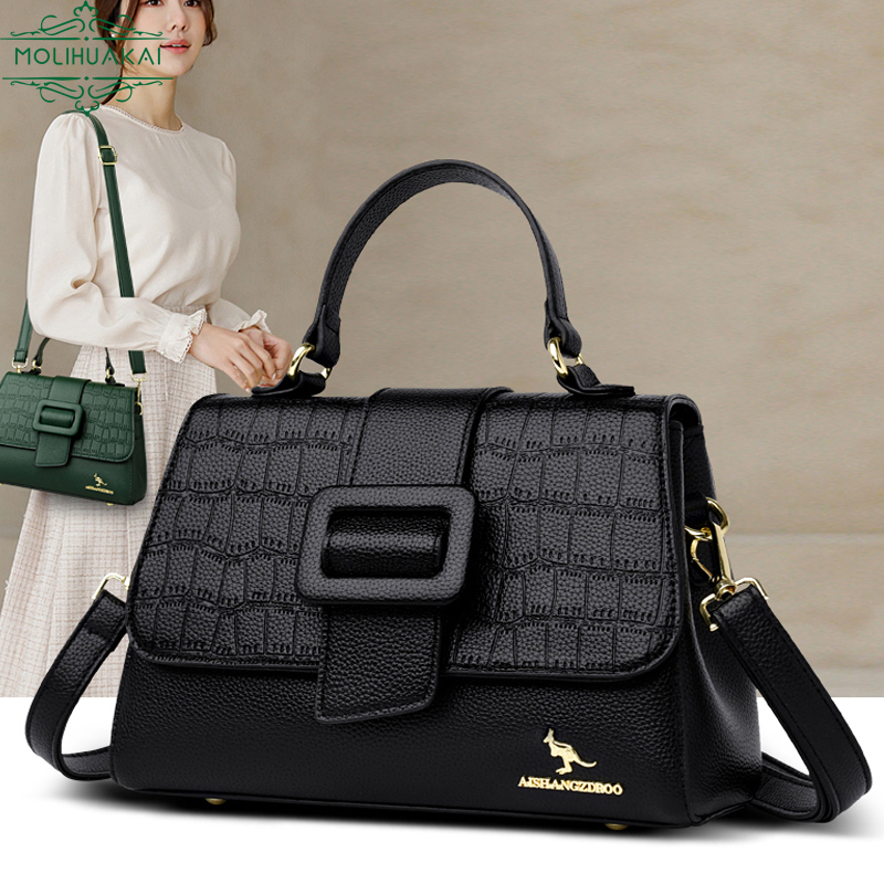 Genuine Large Capacity Casual Tote Bag Leather Shoulder Crossbody Bags for Women 2022 Simple Female Shopper Bag Designer Handbag