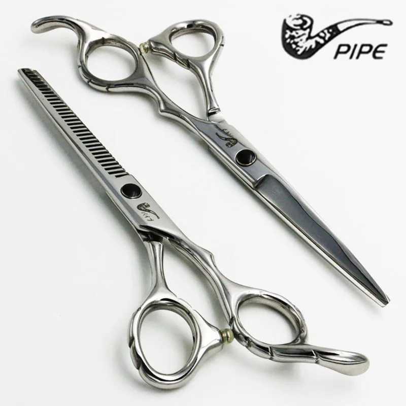 New Arrival 6-inch pipe professional stainless steel hair salon hair clipper+thin hair clipper conventional blade styling tool Z241213