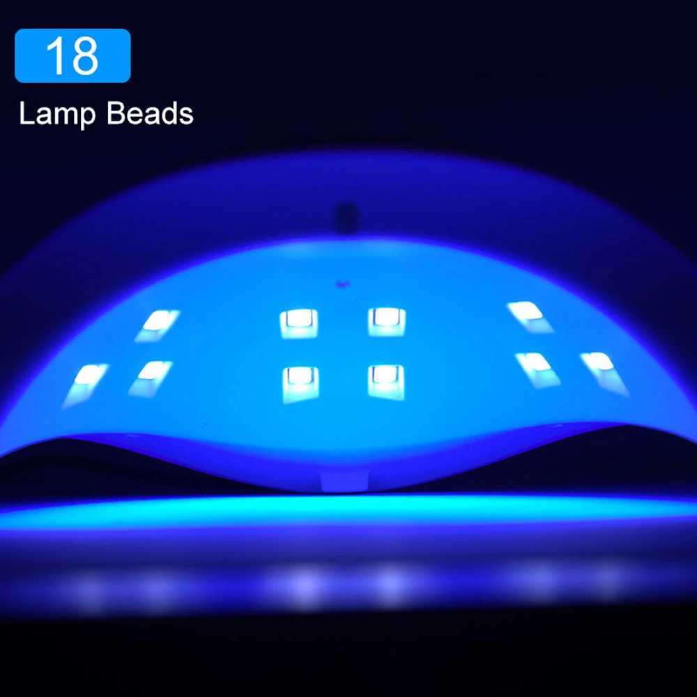Hot Nail Dryer Machine with 18pcs Beads UV LED Lamp Portable USB Cable Home Use Nail Lamp For Drying Curing Nails VarnishCL2400806
