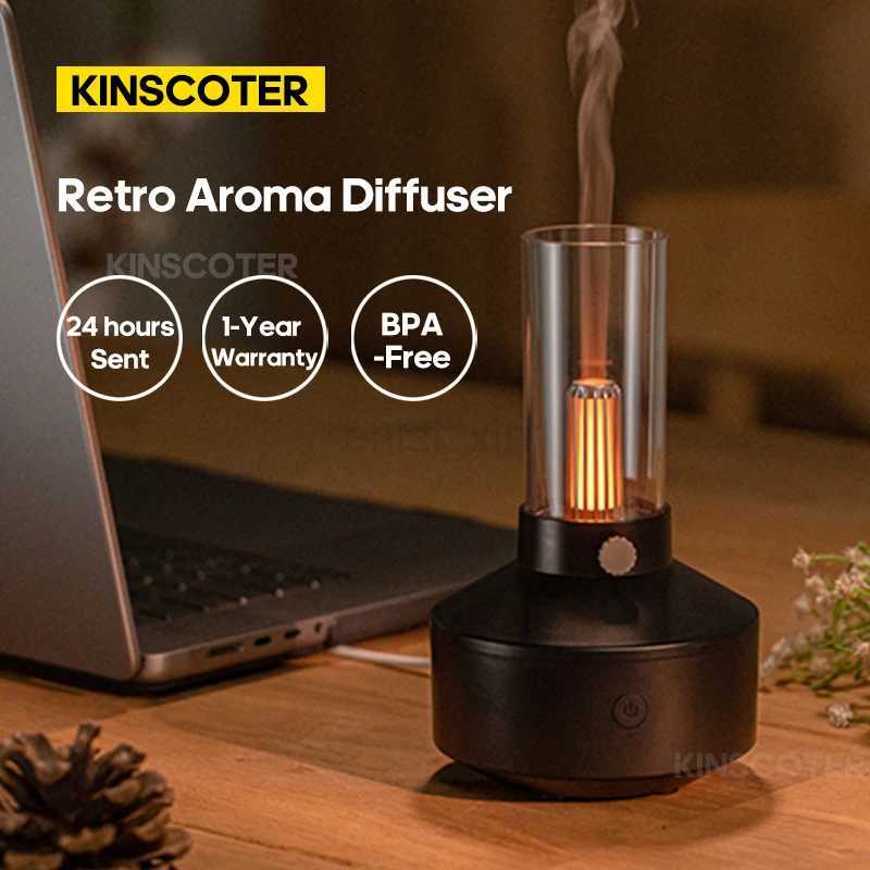 KINSCOTER Home Portable Aroma Diffuser USB Air Humidifier Essential Oil Night Light Cold Mist Maker Sprayer for Gift Bedroom Y240806