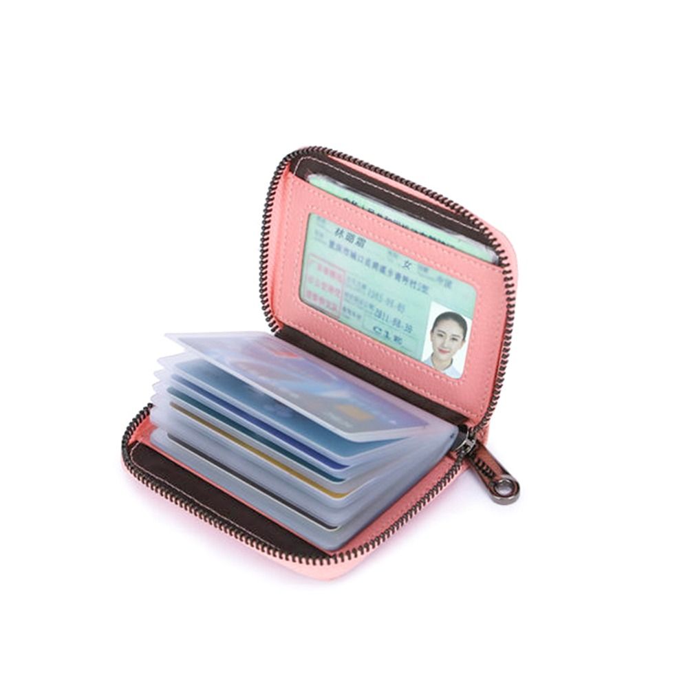 PU Business Bank Credit Bus ID Card Holder Cover Coin Pouch 20 Detents Cards Holders Anti Demagnetization Wallets Bag Organizer