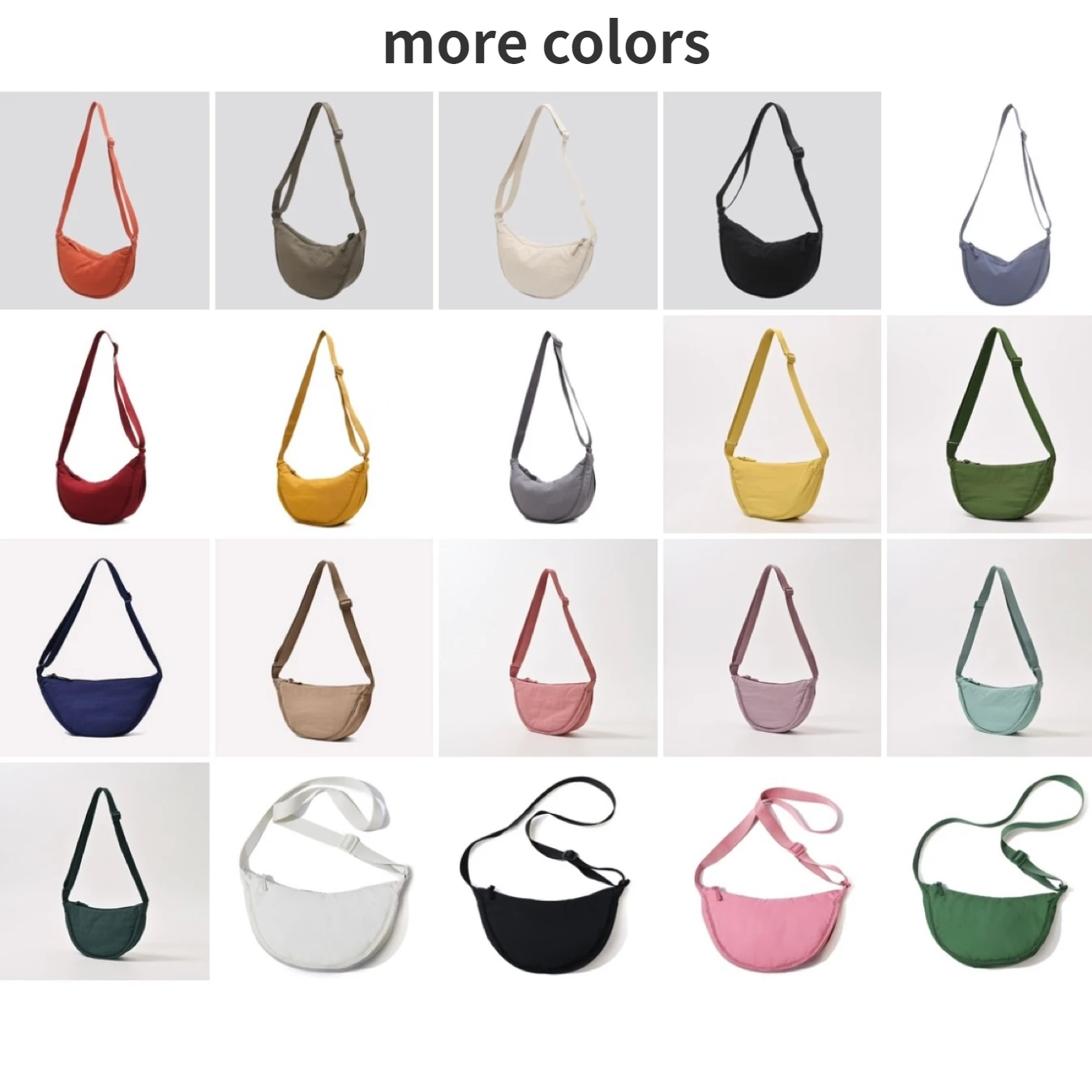 Solid Color Nylon Women's Travel Crossbody Bag Simple Female Hobos Shoulder Bags Casual Outdoor Phone Pouch Handbags Girls Purse