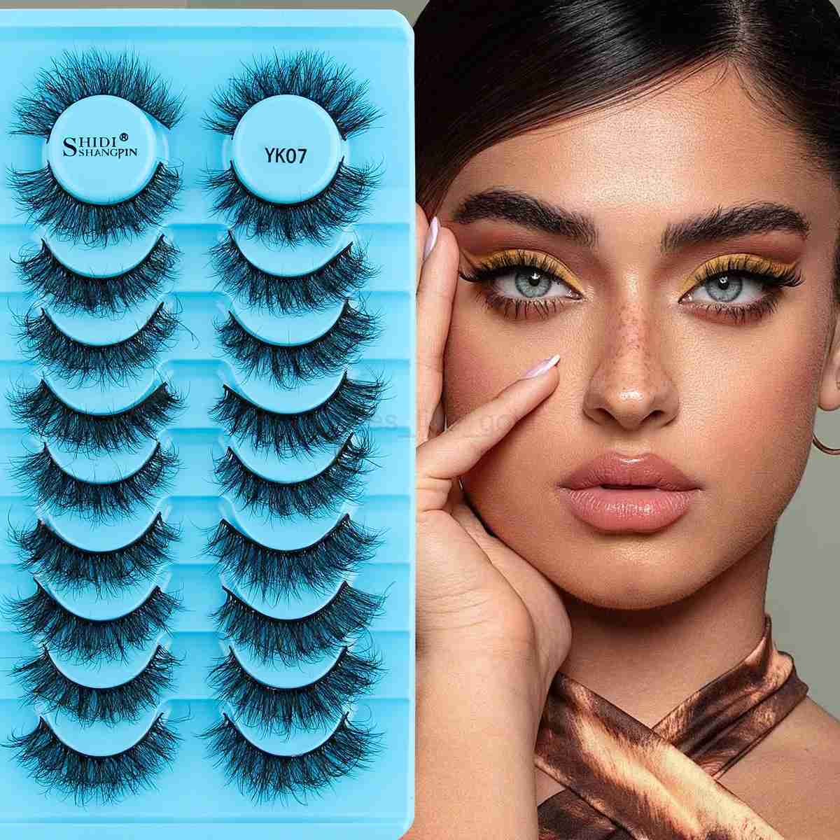 YSDO Russian striped eyelashes 3/10 natural 3D mink eyelashes dramatic cross false eyelashes makeup half eyelash extension tool W240803