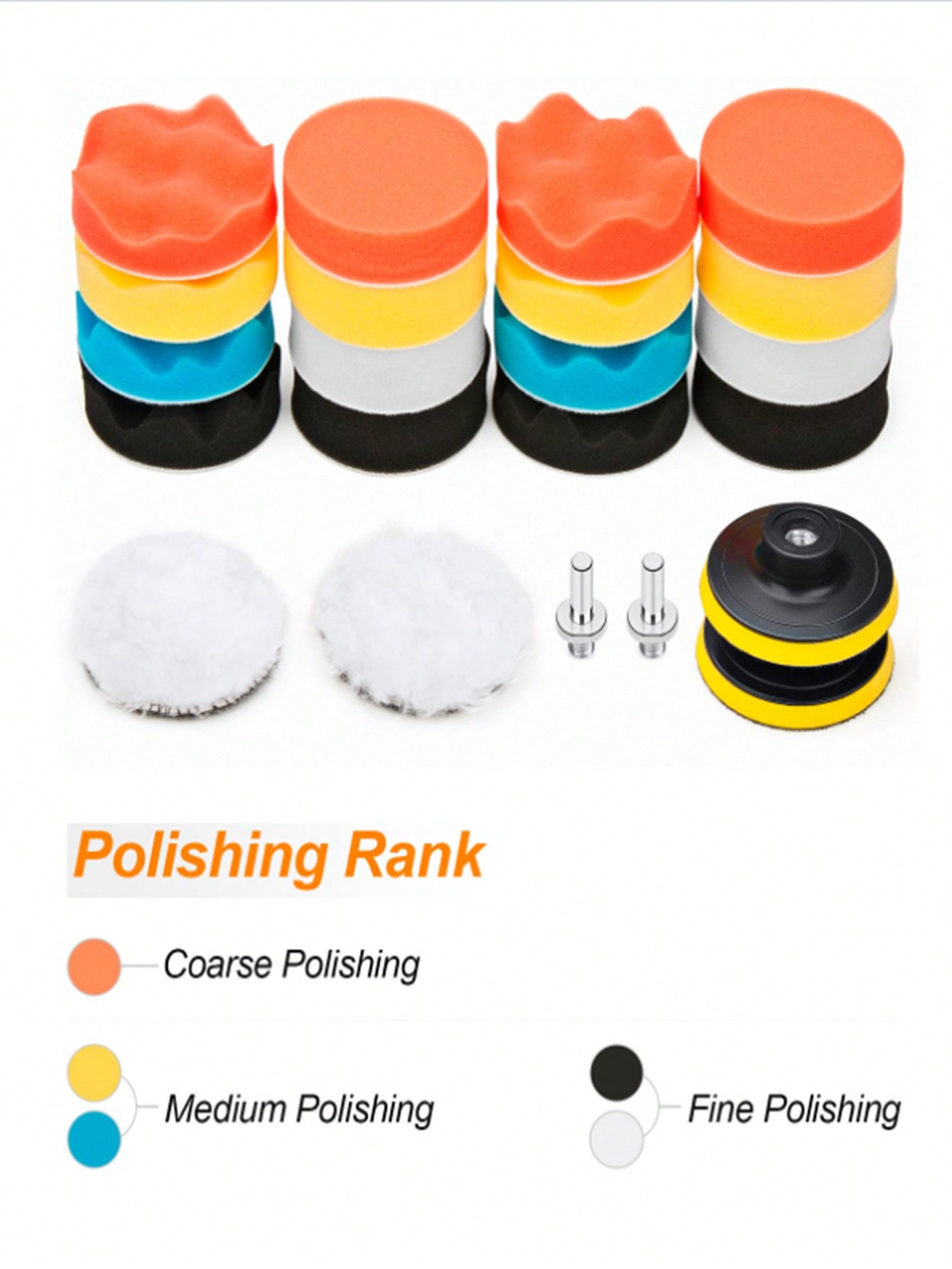 3-inch 22-piece polishing sponge dish waxing dish