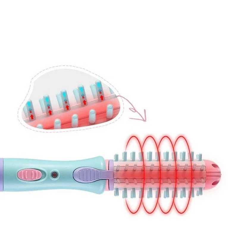 Electric curler iron dryer travel straightener curler hot brush W241214