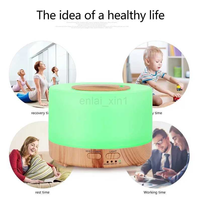 Smart WiFi 500ml Aromatherapy Essential Oil Diffuser Air Humidifier Connect with Tuya Alexa and Google Home with 7 LED Colors Y240806