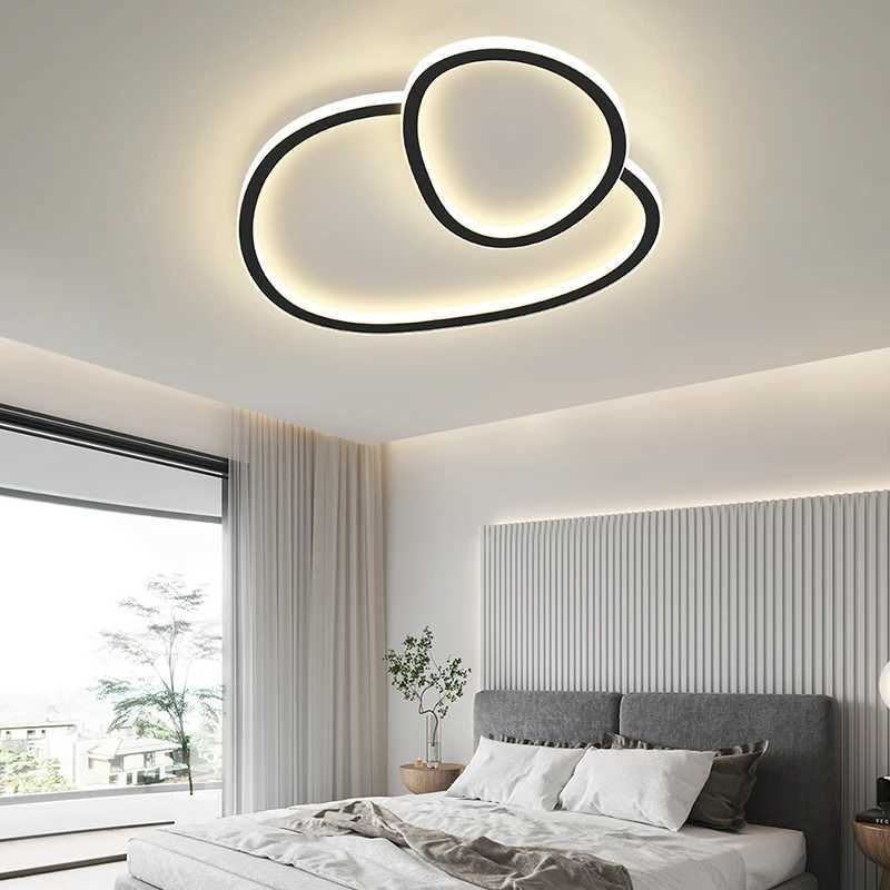 Smart Living Room Chandeliers 2024 New Simple Modern Atmosphere Lamp Whole House Lighting Package Cobblestone Led Ceiling Lights Y240802