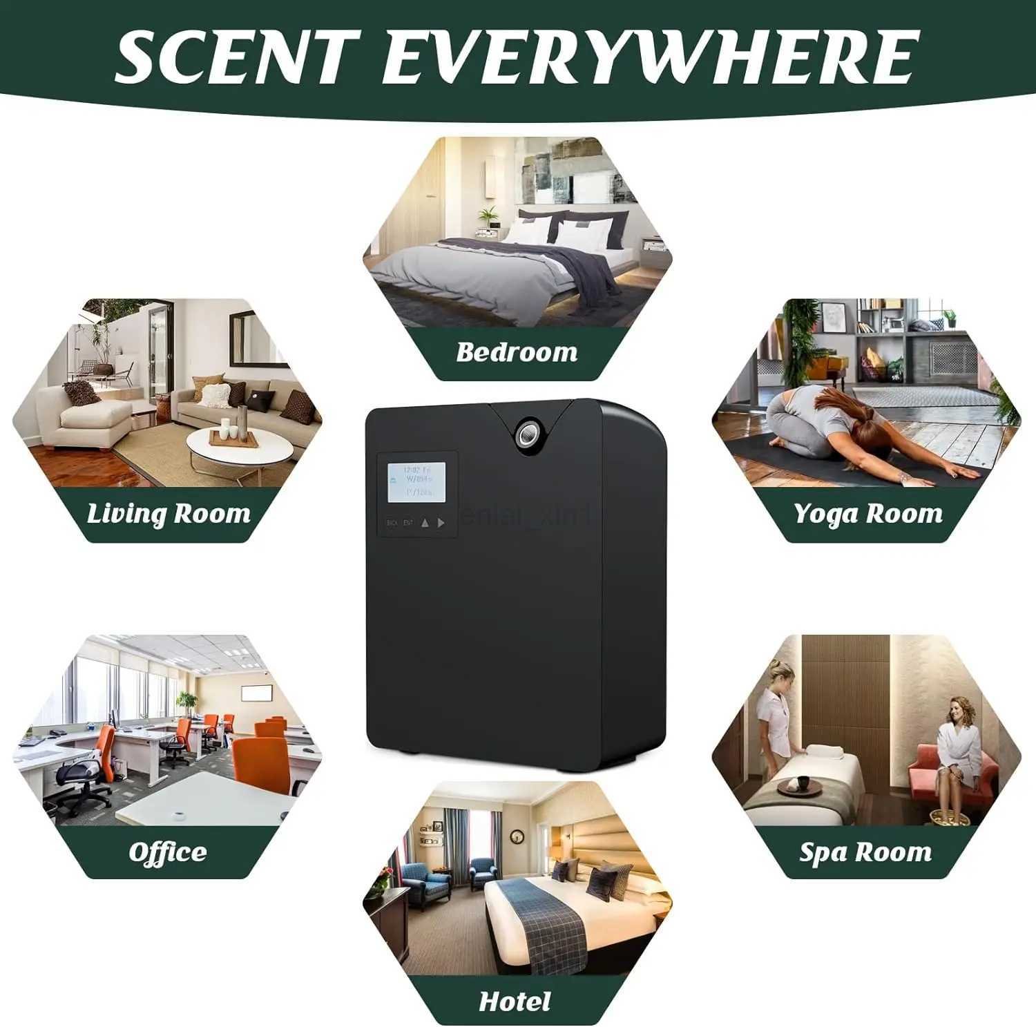 Scent Air Machine For Home Waterless Essential Oil Diffuser With Smart Cold Air Technology Bluetooth WiFi Aromatherapy Diffuser Y240803