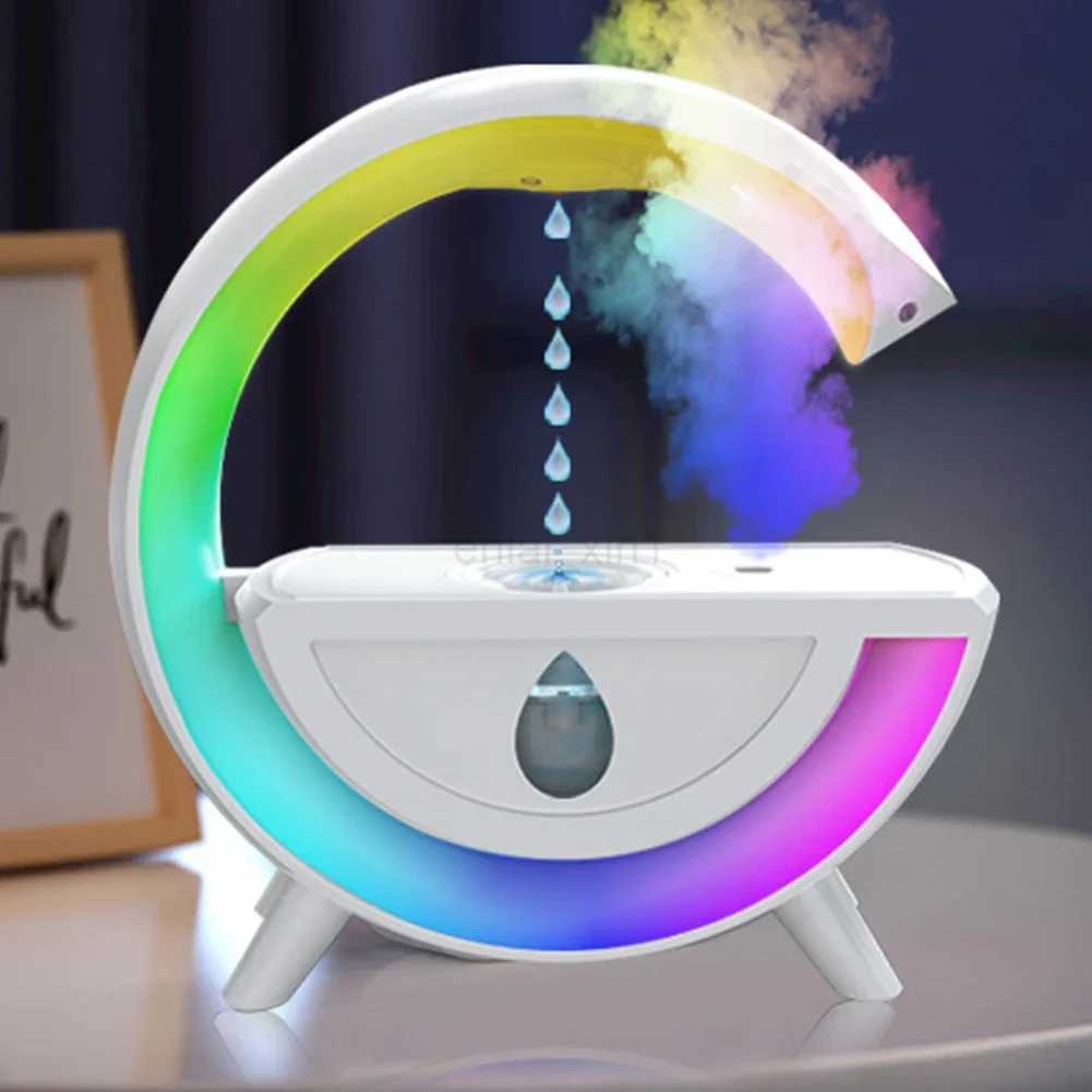 Anti-gravity Air Humidifier Diffuser Creative Aromatherapy Water Droplet RGB Table Lamp Night Light for Office Bedroom Y240803