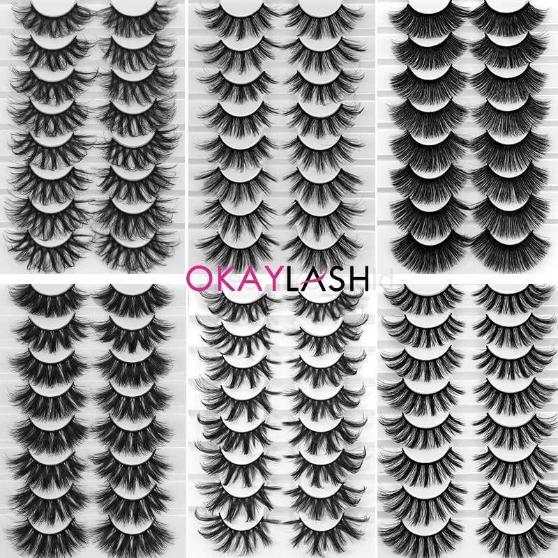 OKAYLASH 3D mink eyelashes natural false eyelashes volume false eyelashes dramatic Wispy makeup eyelashes extension silk vegan eyelashes W240803