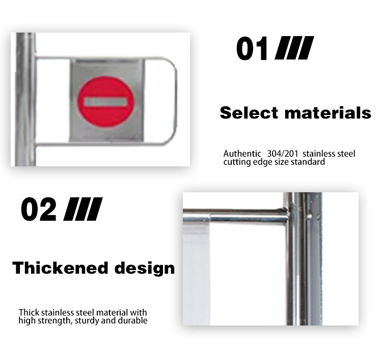 Supermarket one-way door stainless steel only into the pendulum gate machine