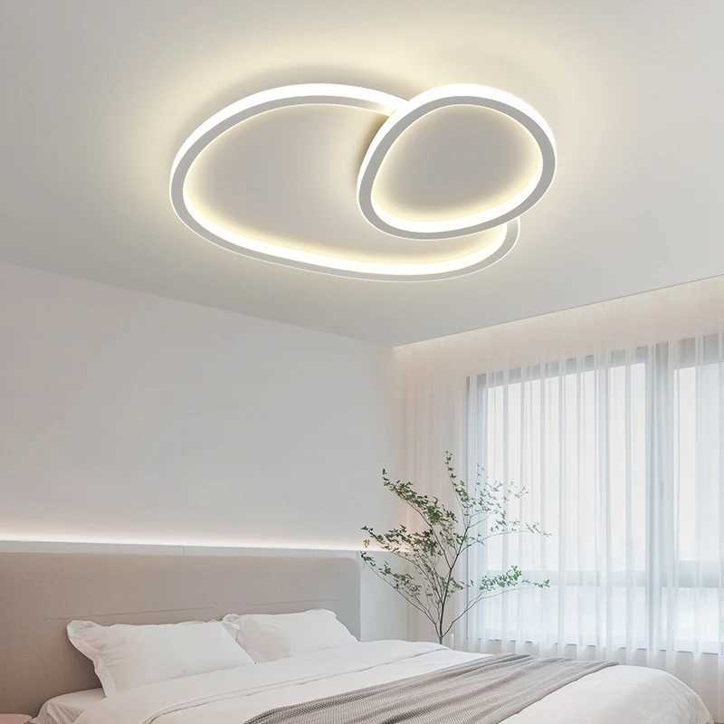 Smart Living Room Chandeliers 2024 New Simple Modern Atmosphere Lamp Whole House Lighting Package Cobblestone Led Ceiling Lights Y240802