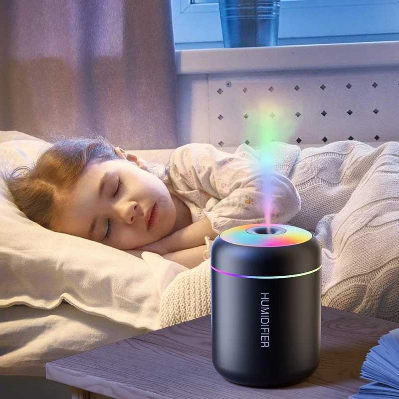 180ML Mini Air Humidifier USB Electric Aroma Diffuser Essential Oil Purifier Aromatherapy Mist Maker Lights For Car Home Bedroom Y240806