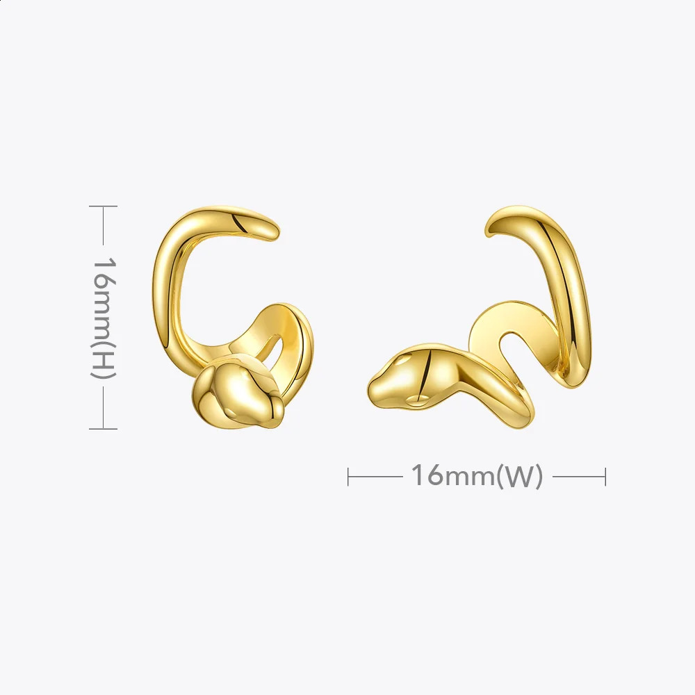 ENFASHION Punk Curved Snake Ear Cuff Clip On Earrings For Women Irregular Gold Color Earcuff Earings Fashion Jewelry Gifts E1177240920bj