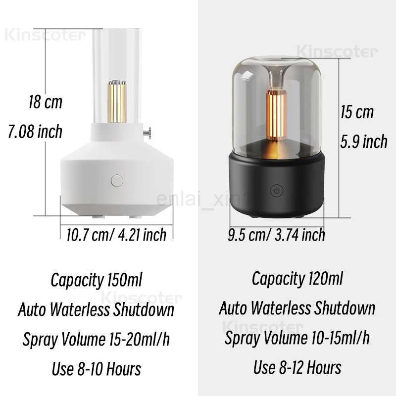 KINSCOTER Home Portable Aroma Diffuser USB Air Humidifier Essential Oil Night Light Cold Mist Maker Sprayer for Gift Bedroom Y240806