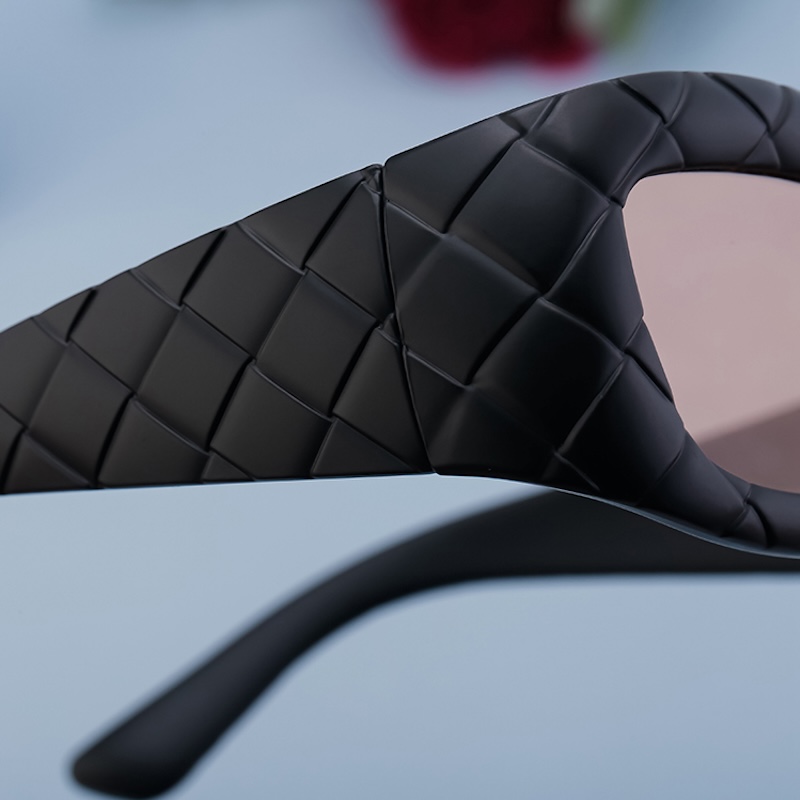 Retro Sexy Square Y2K Sunglasses For Women Men Luxury Brand Fashion Rose Pink Punk Sun Glasses Ladies Eyewear UV400 Shades imitation leather S117 IVIS