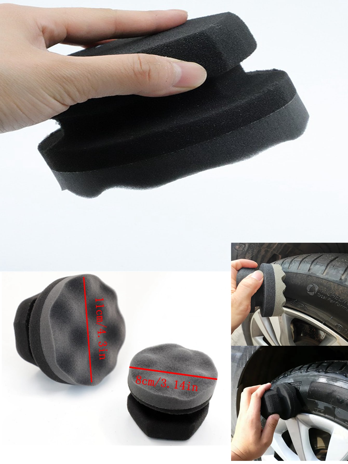 Hand-held waxing sponge Car polishing sponge Large small car waxing sponge