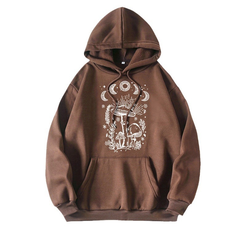 Autumn and winter new letter fashion printed back collar with fleece hooded sweatshirt for women