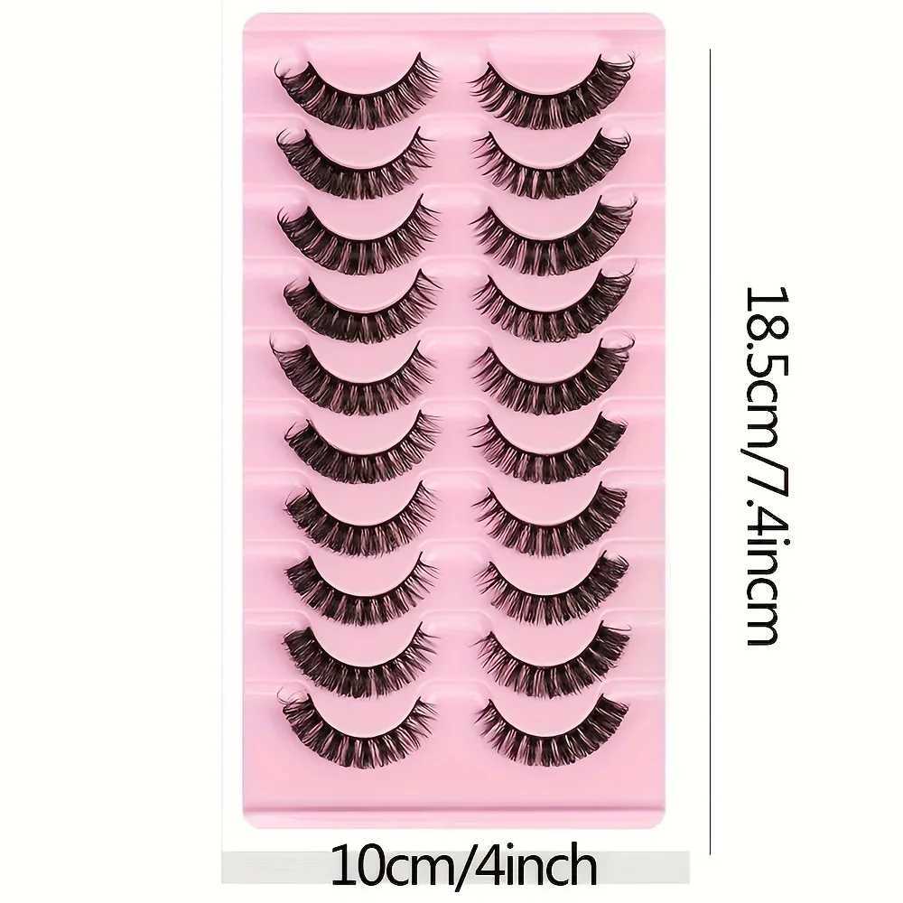 Lashes 10 Strip Pairs Russian DD Curl False Eyelashes Fluffy Wispy Faux Mink Lashes PackXJ24575