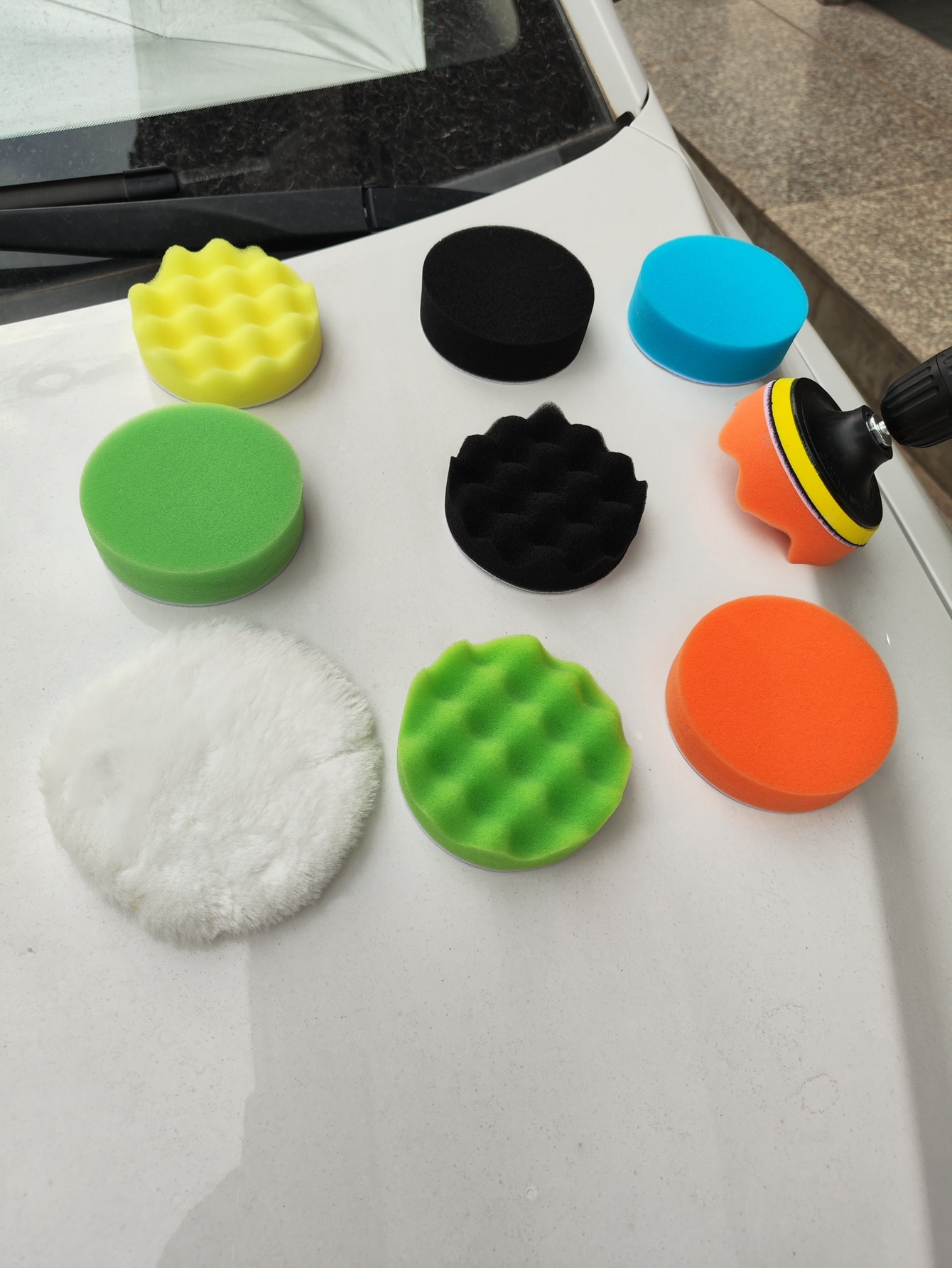 Polishing Sponge disc 4-inch 11-piece waxing disc Polishing pad Sponge polishing disc
