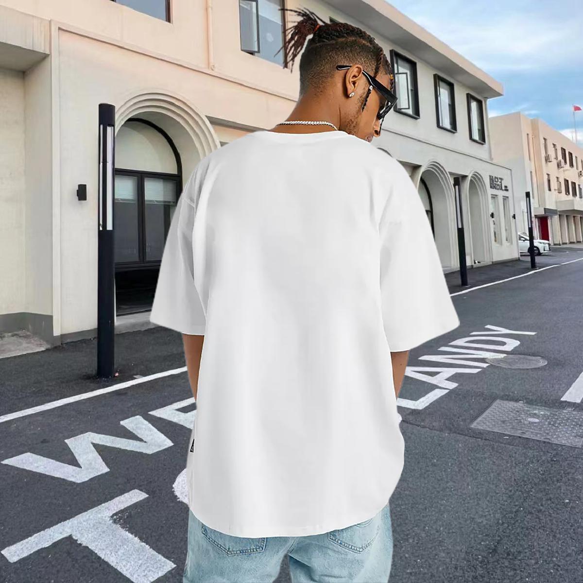 Fashion Casual Men T Shirts 230g Pure Cotton bird High Street Hip Hop Clothings Short Sleeve Soft TOP Quality Tshirt for Man Woman Cartoon Print