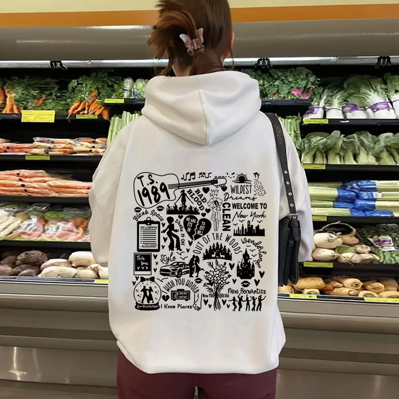 Autumn and winter new letter fashion printed back collar with fleece Versatile hooded sweatshirt for women