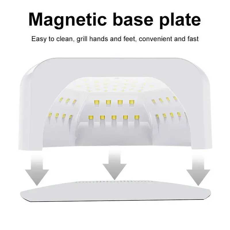 268W Big Power 57LEDs UV Lamp Dryer Machine for Nails Professional Gel Polish Drying Lamp With Four Timer Function for ManicureCL240731