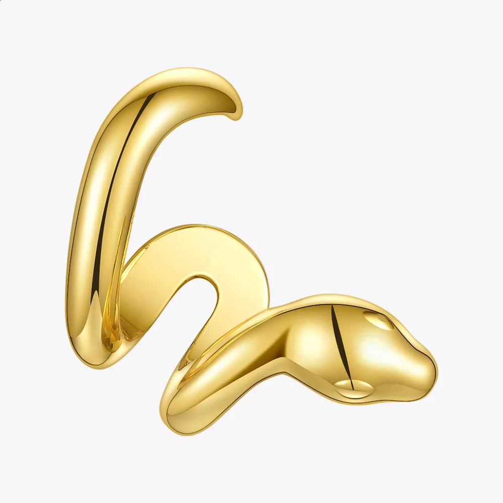 ENFASHION Punk Curved Snake Ear Cuff Clip On Earrings For Women Irregular Gold Color Earcuff Earings Fashion Jewelry Gifts E1177240920bj