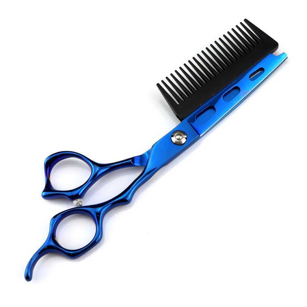 New Arrival New professional JP440C steel 6-inch blue 2-in-1 hair clip with comb hairdresser hairdresser Z241213