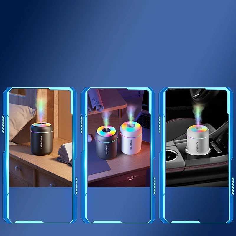 180ML Mini Air Humidifier USB Electric Aroma Diffuser Essential Oil Purifier Aromatherapy Mist Maker Lights For Car Home Bedroom Y240806